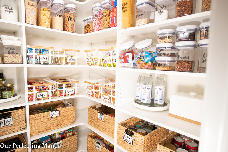 Practical + Cute Pantry Organization with Baskets - Organizing Moms
