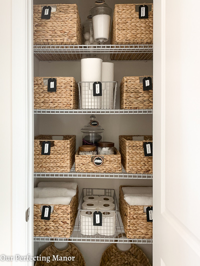 A Twist On An Organized Linen Closet