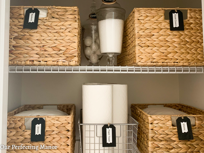 Organizing A Master Bathroom Linen Closet - Thistle Key Lane