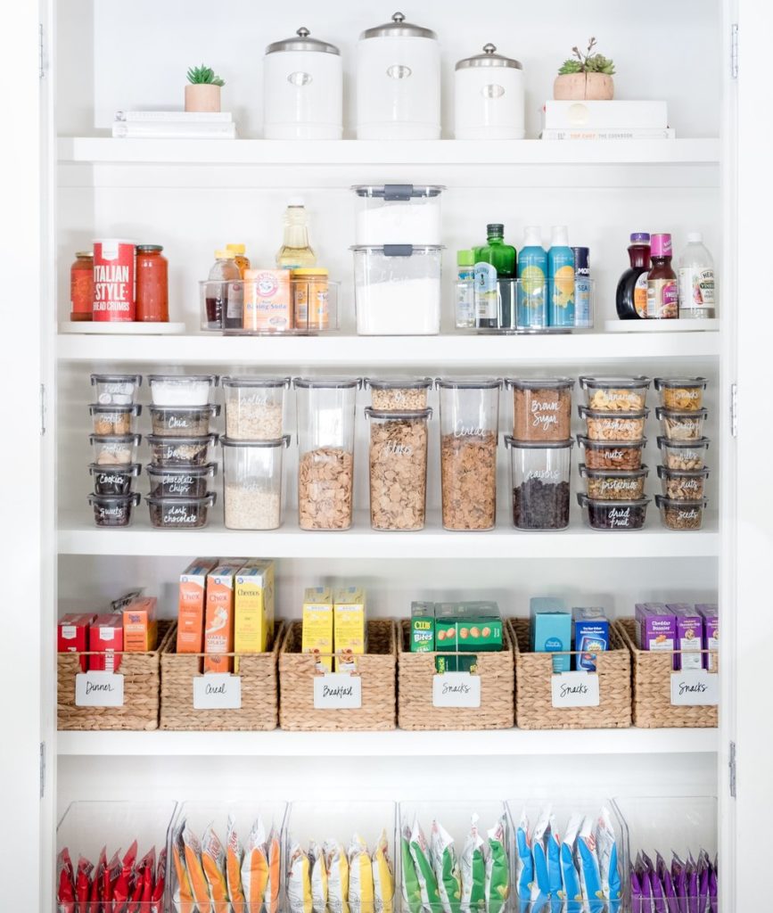 Khloe Kardashian's organized pantry