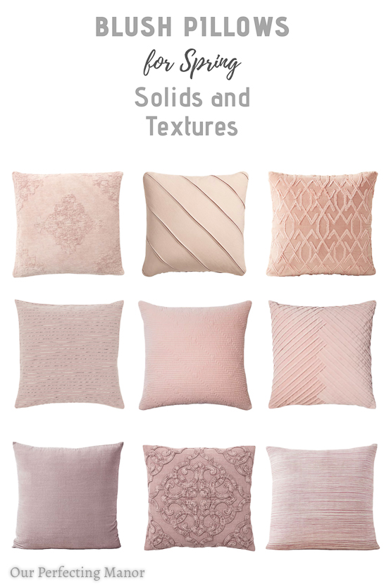 Blush pink affordable pillows