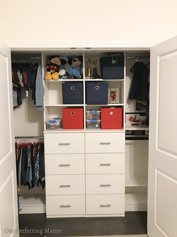 Boy's Reach-in Closet Organization