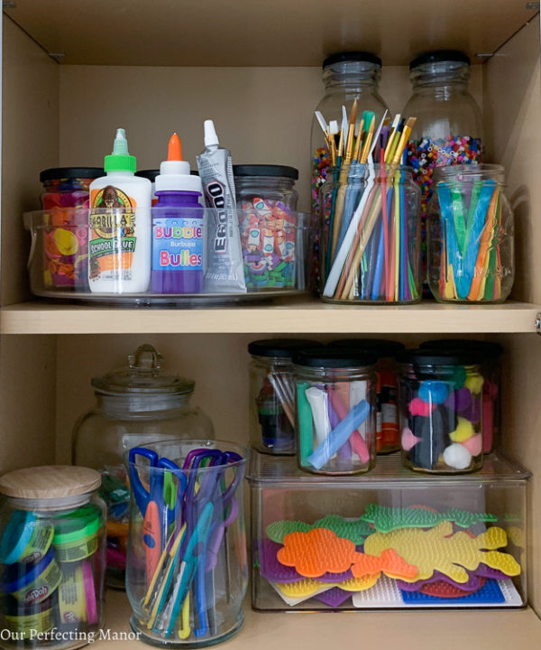 How To Organize your Craft and Homeschool Supply Cabinets | Our ...
