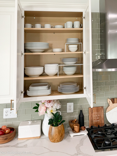 Kitchen dinnerware organization