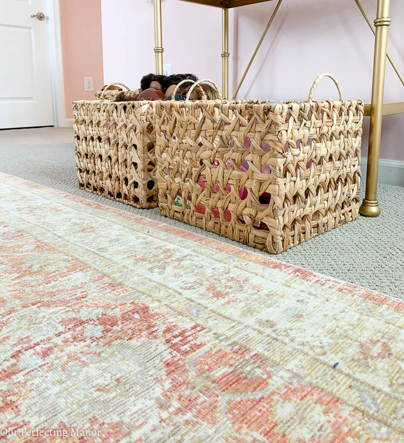 Boho Bedroom storage solutions.