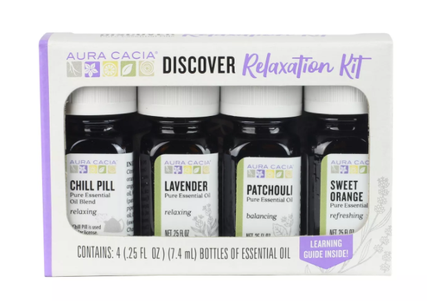 Aura Cacia Discover Essential Oils Kit for your self-care journey