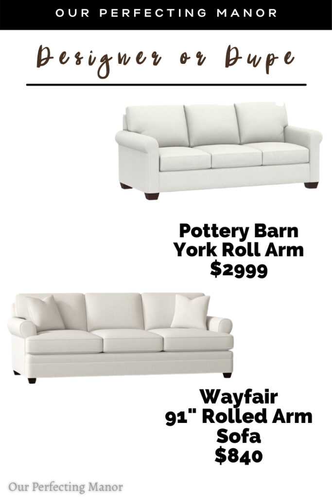 Pottery Barn York Roll Arm Sofa