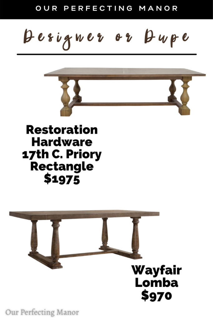 Restoration Hardware 17th C. Priory Rectangle Table