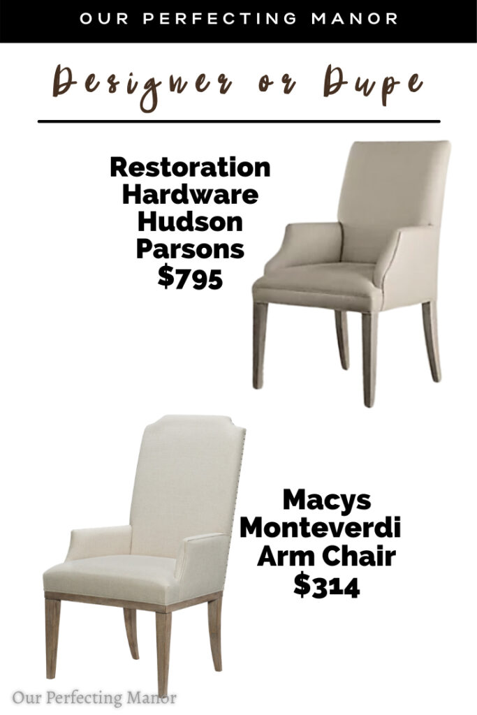 Restoration Hardware Hudson Parsons Upholstered Armchair