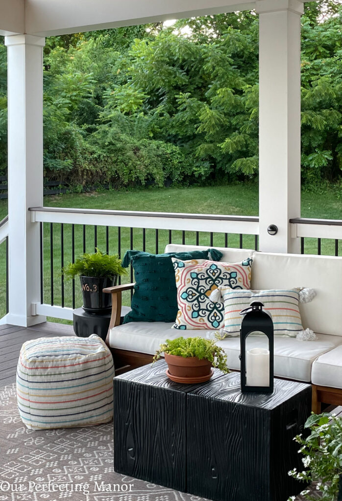 Walmart Home Better Homes and Garden pillows and pouf