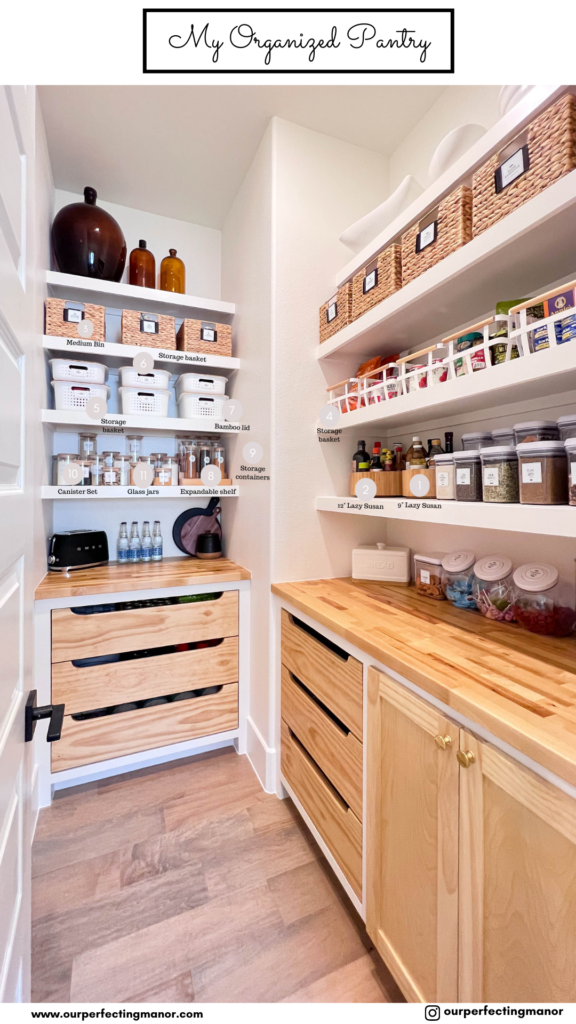 Organized pantry with sources