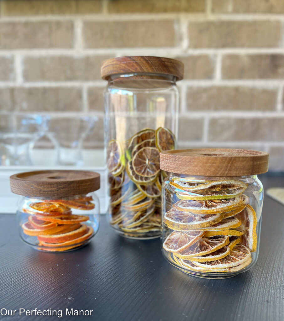Glass Canister for Dried Citrus Garnish